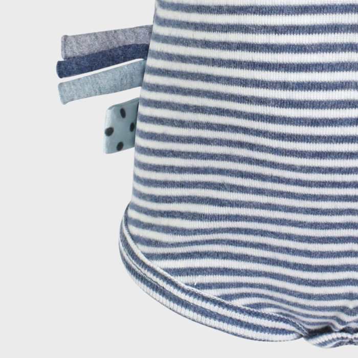organicera organic baby long sleeve body suit ındigo striped