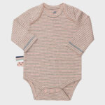 organicera organic baby long sleeve body suit rose striped