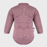 organicera organic baby long sleeve kimono body bordeaux striped