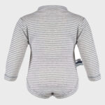 organicera organic baby long sleeve kimono body grey striped