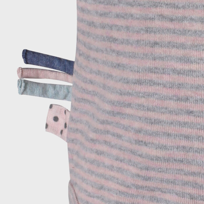 organicera organic baby long sleeve kimono body rose indstriped