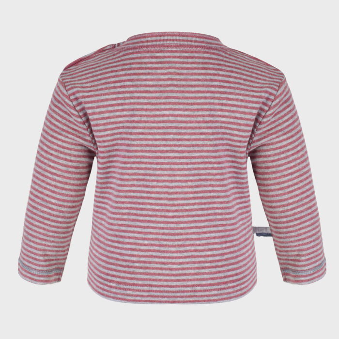 organicera organic baby long sleeve tshirt bordeaux striped