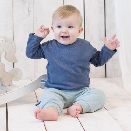 organicera organic baby long sleeve tshirt ındigo