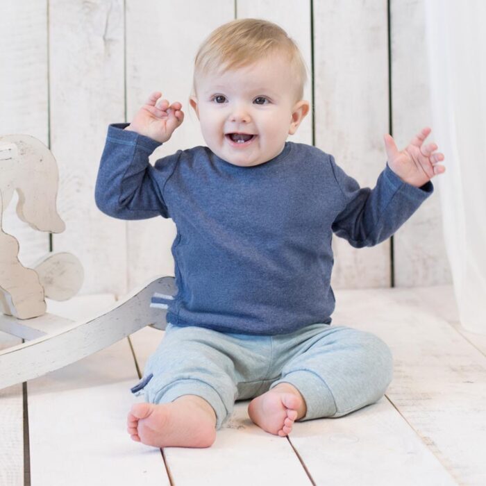 organicera organic baby long sleeve tshirt ındigo