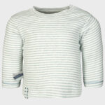 organicera organic baby long sleeve tshirt aqua striped