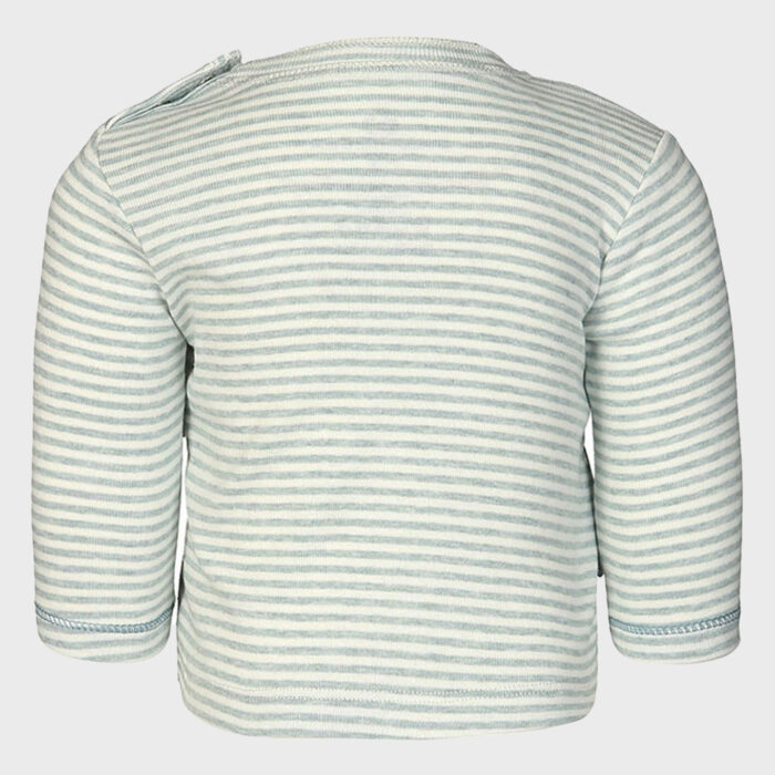 organicera organic baby long sleeve tshirt aqua striped