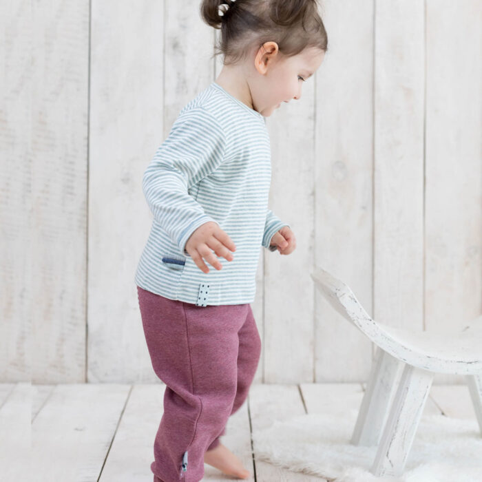 organicera organic baby long sleeve tshirt aqua striped