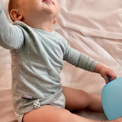 organicera organic baby long sleeve tshirt body aqua
