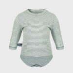 organicera organic baby long sleeve tshirt body aqua striped