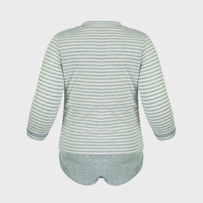 organicera organic baby long sleeve tshirt body aqua striped