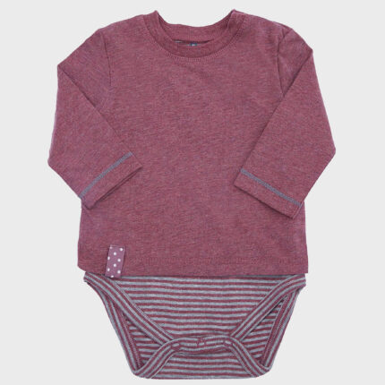 organicera organic baby long sleeve tshirt body bordeaux