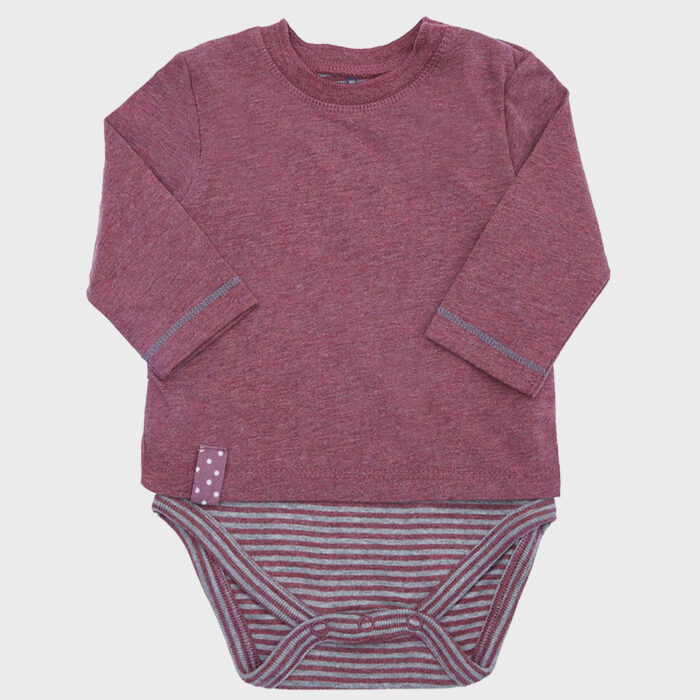 organicera organic baby long sleeve tshirt body bordeaux