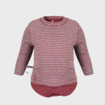 organicera organic baby long sleeve tshirt body bordeaux striped