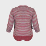 organicera organic baby long sleeve tshirt body bordeaux striped