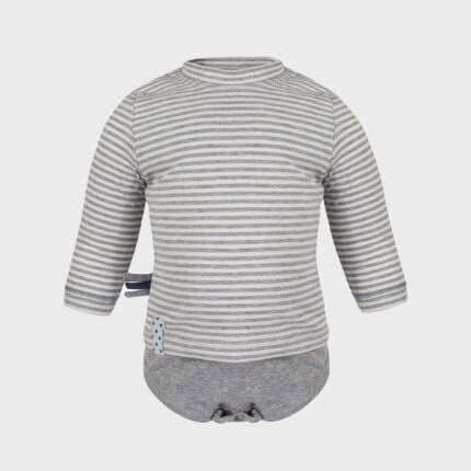 organicera organic baby long sleeve tshirt body grey striped