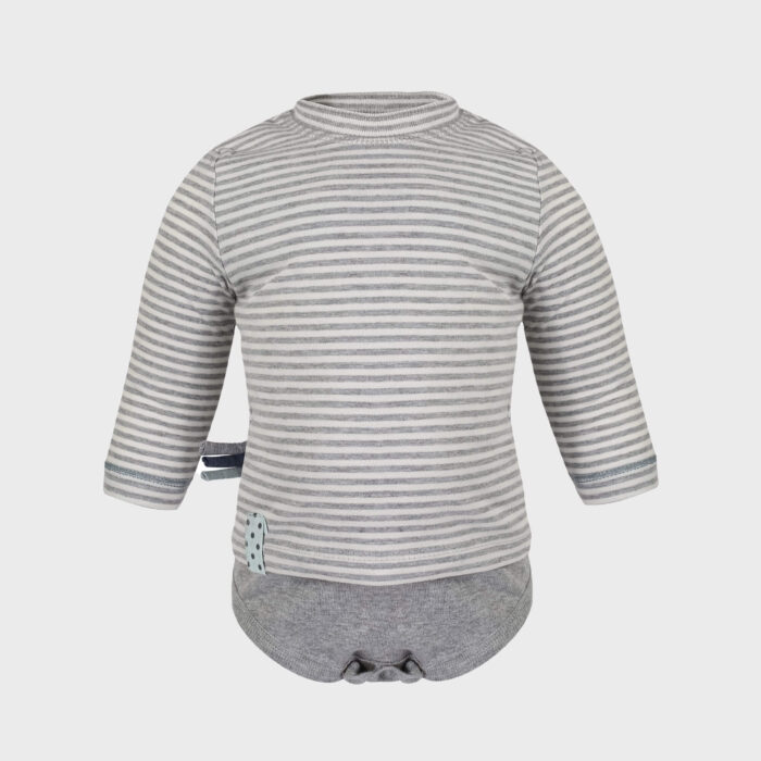 organicera organic baby long sleeve tshirt body grey striped
