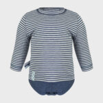 organicera organic baby long sleeve tshirt body indigo striped