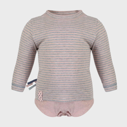 organicera organic baby long sleeve tshirt body rose striped