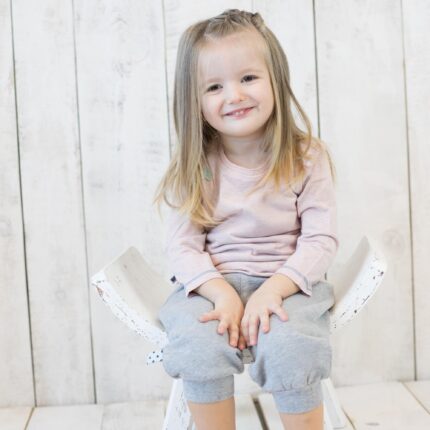 organicera organic baby long sleeve tshirt rose