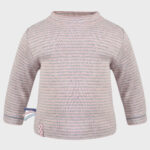 organicera organic baby long sleeve tshirt rose striped