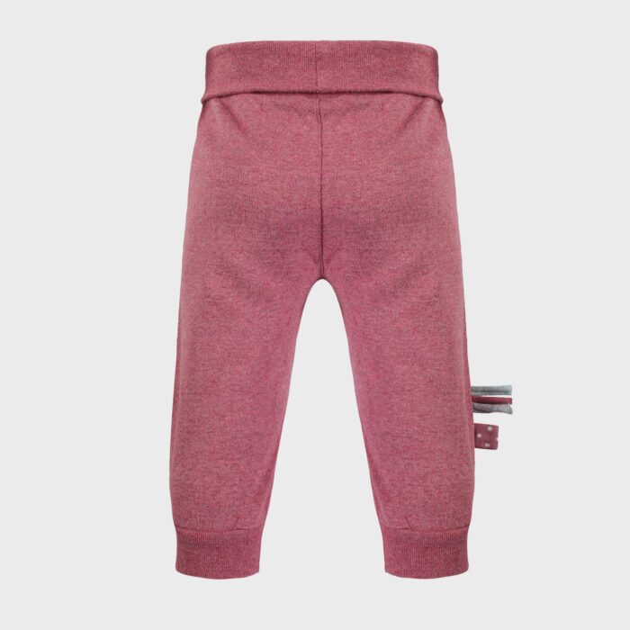 organicera organic baby pants with elastic band bordeaux