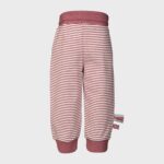 organicera organic baby pants with elastic band bordeaux striped