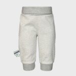 organicera organic baby pants with elastic band grey