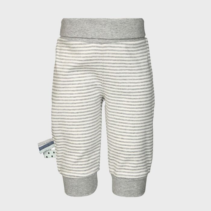 organicera organic baby pants with elastic band grey