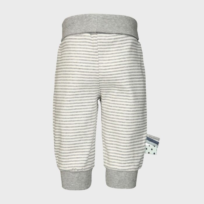 organicera organic baby pants with elastic band grey