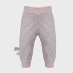 organicera organic baby pants with elastic band rose stirped