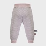 organicera organic baby pants with elastic band rose stirped