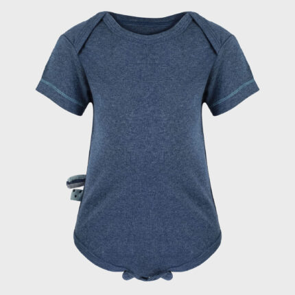 organicera organic baby short sleeve body suit ındigo