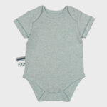 organicera organic baby short sleeve body suit aqua