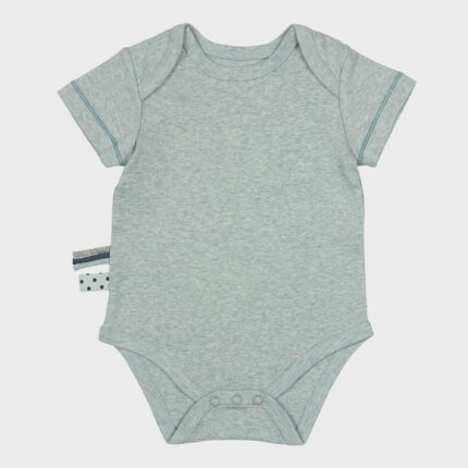 organicera organic baby short sleeve body suit aqua