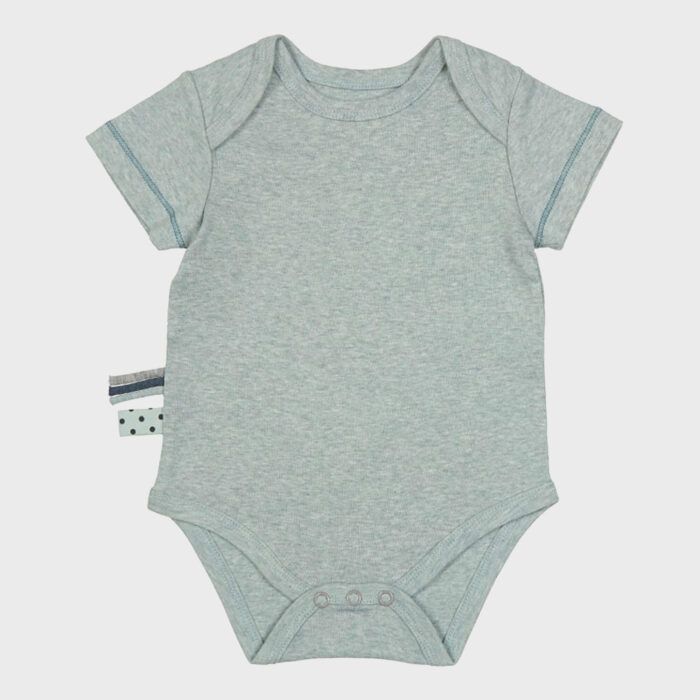 organicera organic baby short sleeve body suit aqua