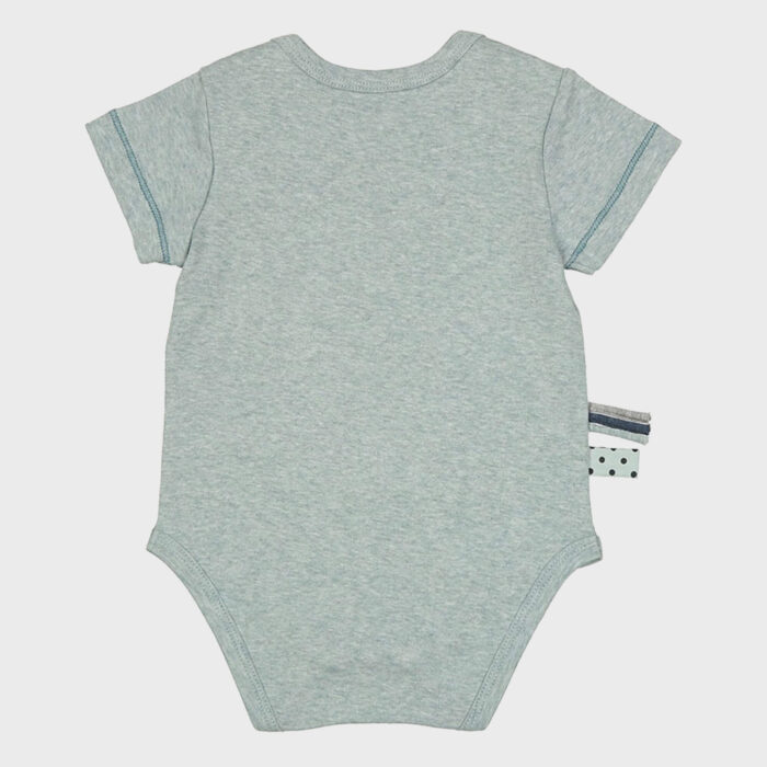 organicera organic baby short sleeve body suit aqua