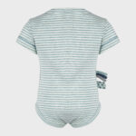 organicera organic baby short sleeve body suit aqua striped