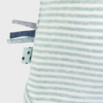 organicera organic baby short sleeve body suit aqua striped