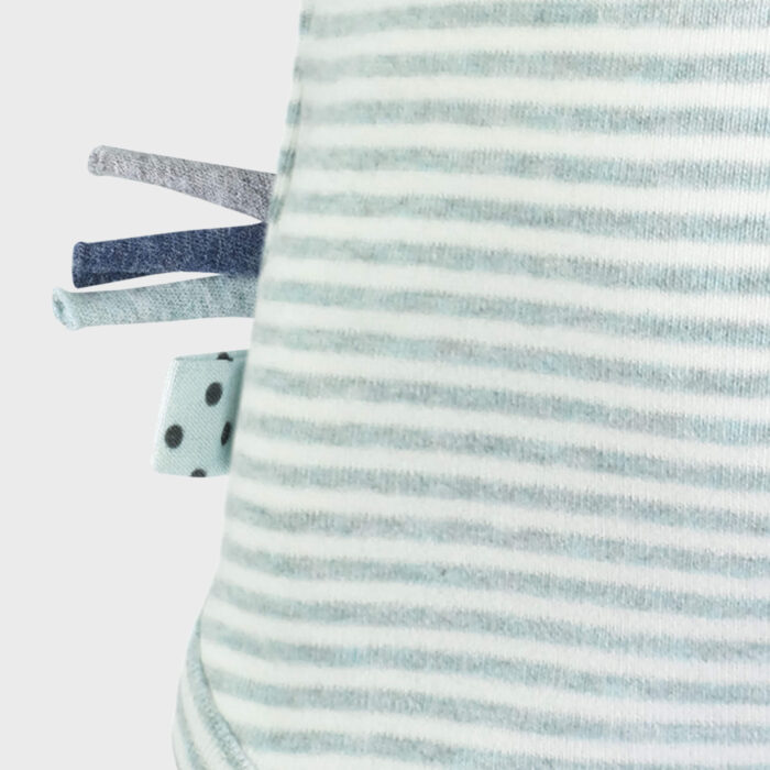 organicera organic baby short sleeve body suit aqua striped