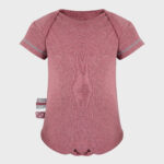 organicera organic baby short sleeve body suit bordeaux