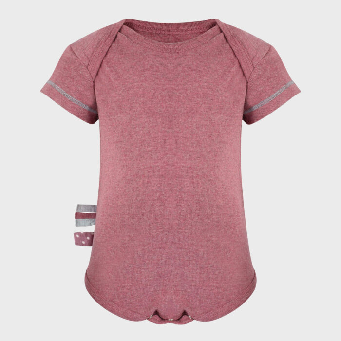 organicera organic baby short sleeve body suit bordeaux