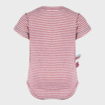 organicera organic baby short sleeve body suit bordeaux striped
