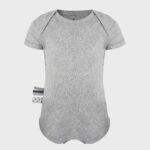 organicera organic baby short sleeve body suit grey