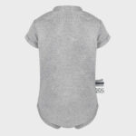 organicera organic baby short sleeve body suit grey