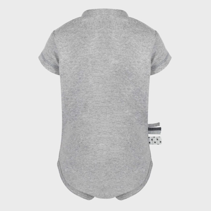 organicera organic baby short sleeve body suit grey
