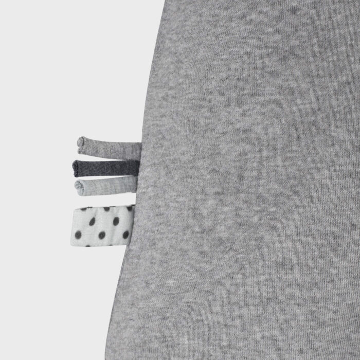 organicera organic baby short sleeve body suit grey
