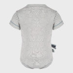 organicera organic baby short sleeve body suit grey striped