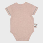 organicera organic baby short sleeve body suit rose