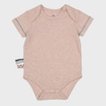 organicera organic baby short sleeve body suit rose