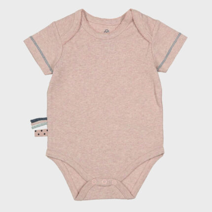 organicera organic baby short sleeve body suit rose